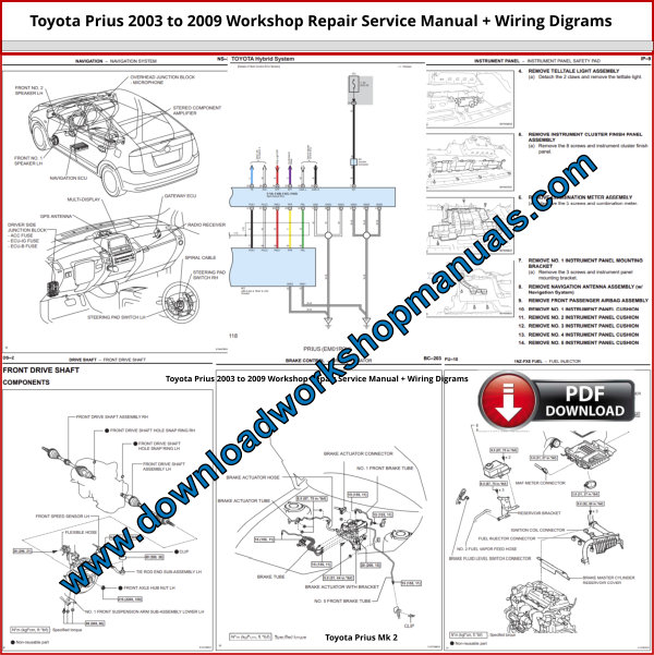 Toyota Prius 2003 to 2009 Workshop Repair Manual