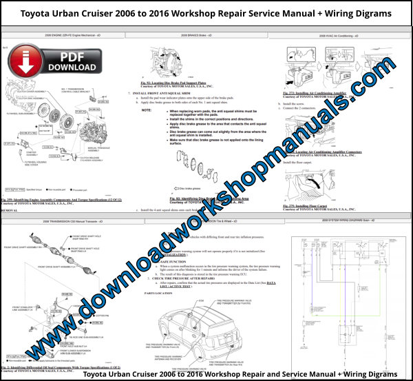 Manual Taller Toyota Urban Cruiser 2012 2013 2014 2015 2016 