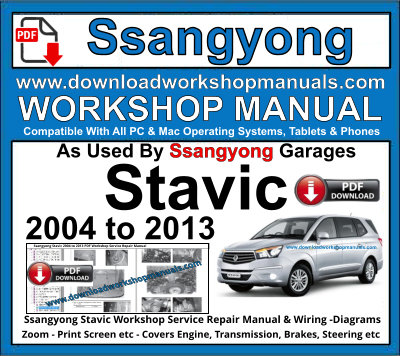 Ssangyong Stavic Workshop Repair Manual