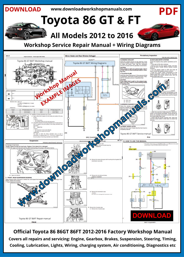 Toyota 86 FT86 GT86 Workshop Repair Service Manual 