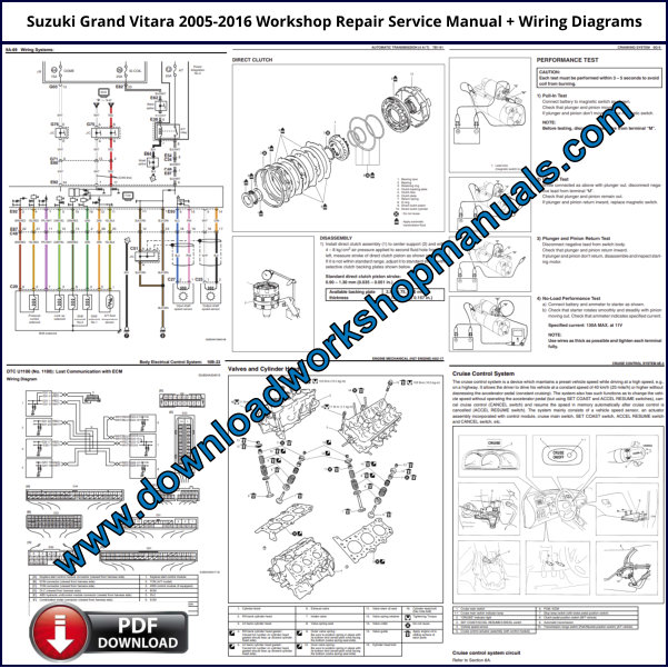 Suzuki Grand Vitara Workshop Repair Manual Download