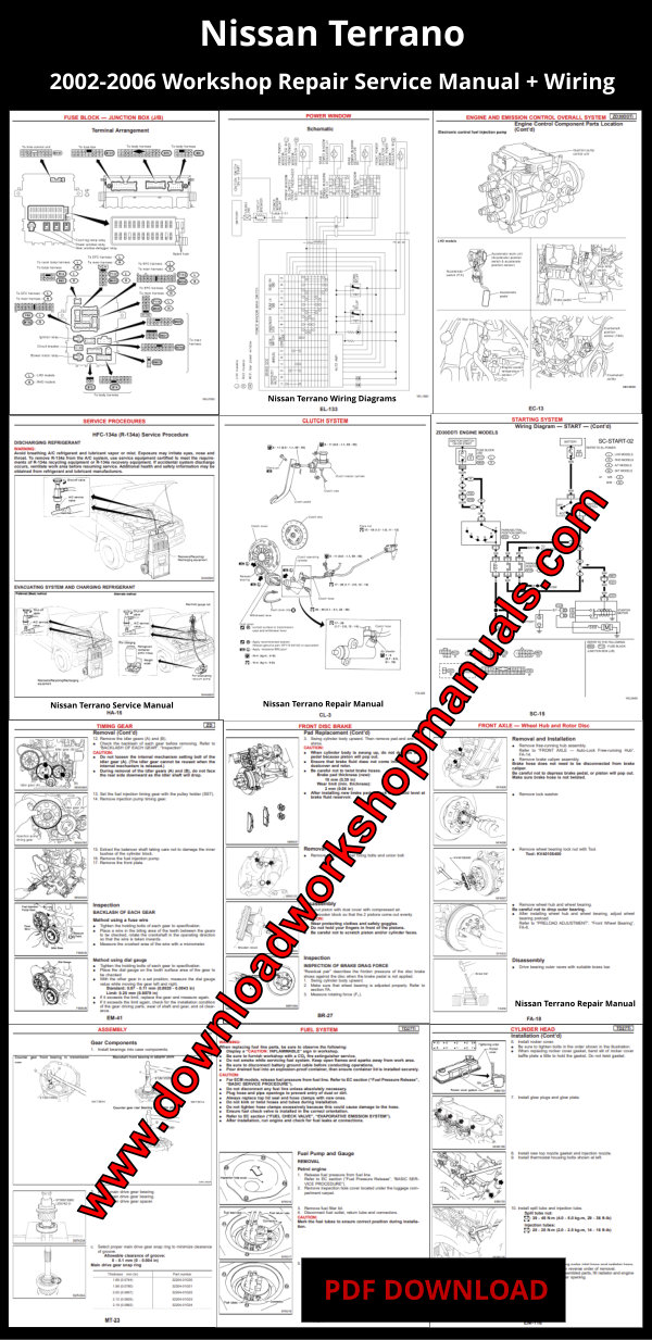 Nissan Terrano R20 Workshop Repair Manual PDF