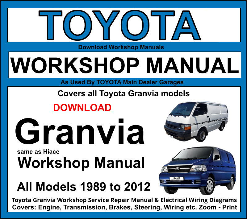 Toyota Granvia Workshop Repair Manual