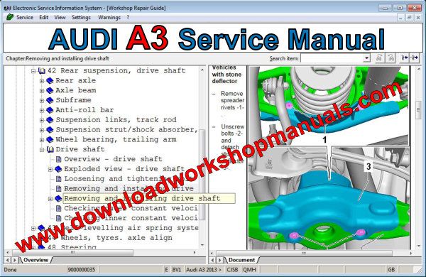 Audi A3 Service Repair Work Manual