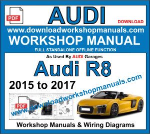 Workshop Manual,Audi R8 type 42 ,Manuale Officina 2007/2015 