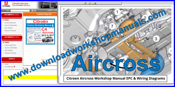 Citroen Aircross Workshop Manual EPC and Wiring Diagrams