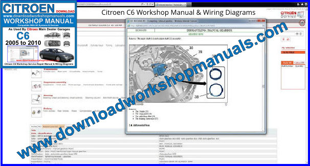 Citroen C6 Workshop Manual + Wiring Diagrams