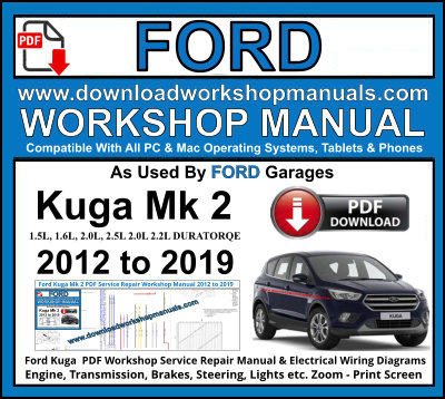Ford Kuga MK2 PDF Workshop Service Repair Manual 2012-2019