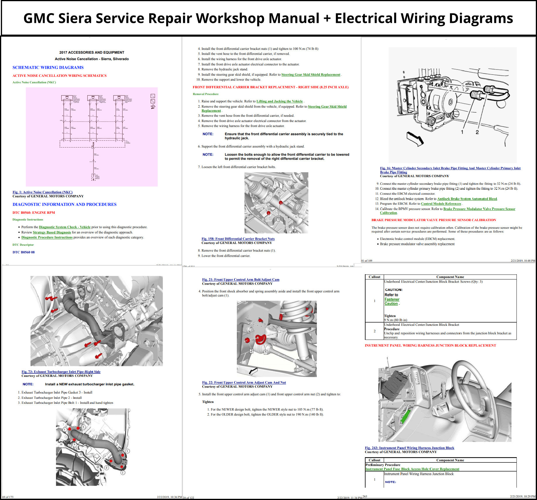 GMC Sierra Owner Wiring Workshop Service Repair Manual 2016 2017 2018 PDF on CD 
