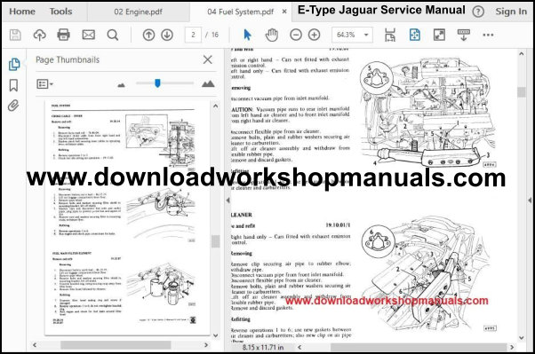 Jaguar E Type Service Manual Download