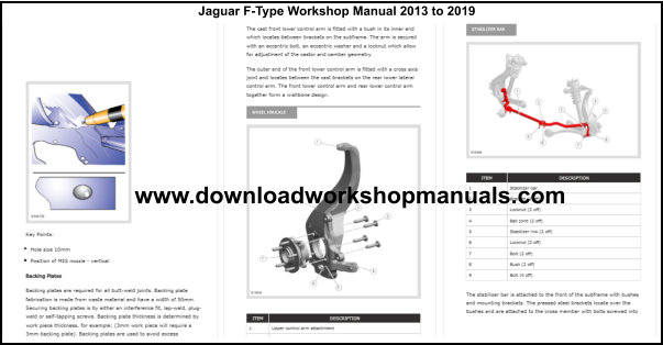 Jaguar F TYPE Workshop Manual
