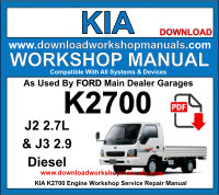 Kia K2700 J2 J3 Diesel Engine Workshop Repair Manual Download