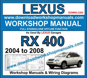 2006 2007 2008 LEXUS RX400H RX 400H HYBRID FACTORY  SERVICE WORHSHOP MANUAL CD