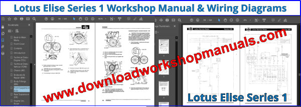 Lotus Elise Series 1 Workshop Manual & Wiring Diagrams