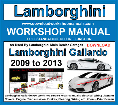 Lamborghini Gallardo PDF Workshop Repair and Service Manual