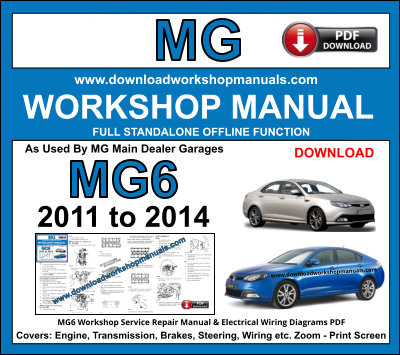 MG6 Workshop Service Repair PDF Manual