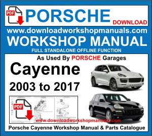 Porsche Cayenne Workshop Service Repair Manual and Parts Catalogue Download