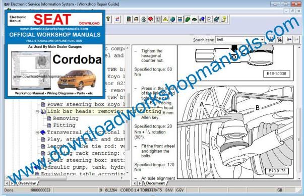 Seat Cordoba Service Manual