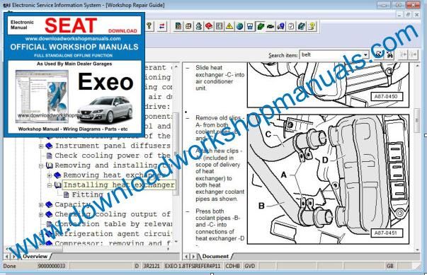 Seat Exeo Workshop Manual