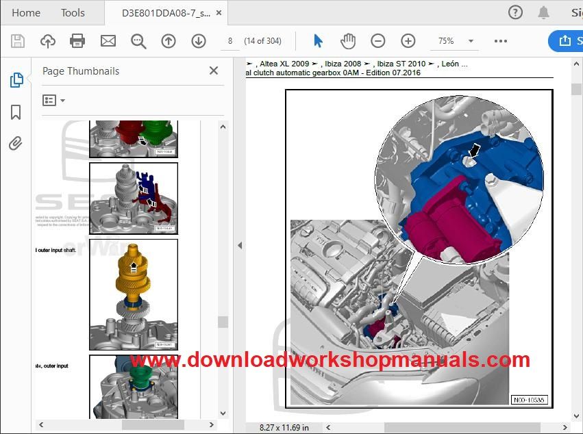 seat ibiza workshop service repair manual pdf download