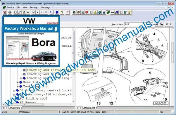 VW Bora Service Repair Workshop Manual