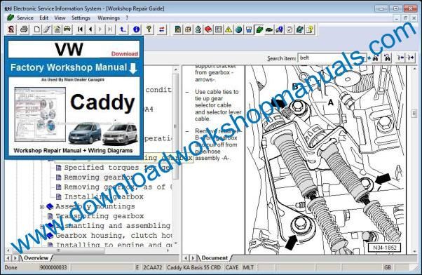 VW Volkswagen Caddy Repair Manual