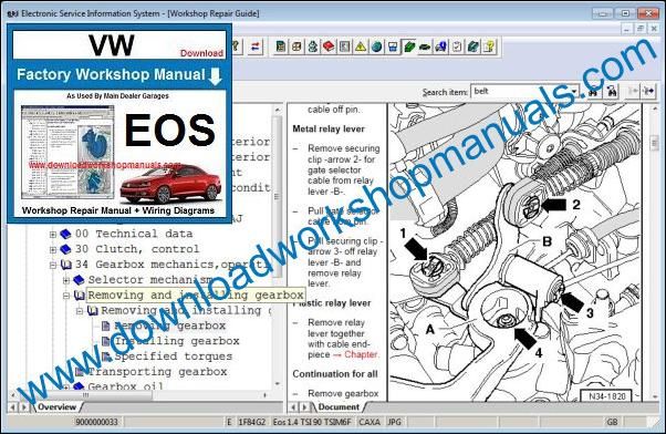VW Volkswagen Eos Repair Manual