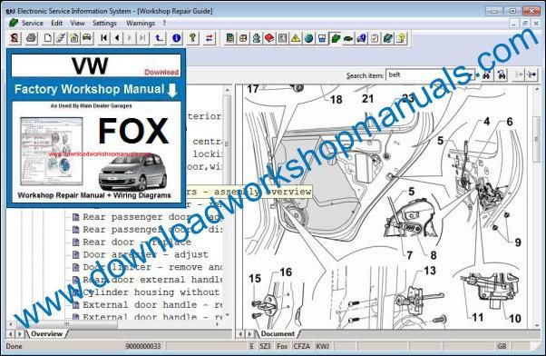 VW Volkswagen Fox Workshop Manual