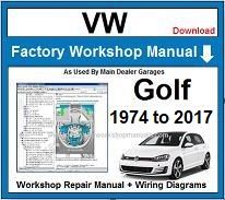 VW Volkswagen Golf Workshop Repair Manual