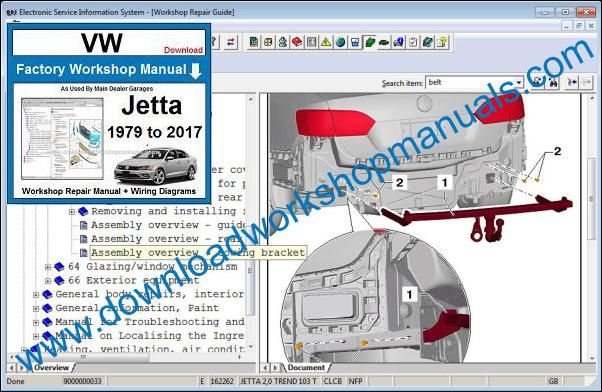 VW Volkswagen Jettaq Workshop Manual