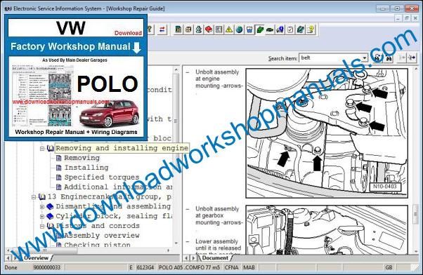 VW Volkswagen Polo Service Manual