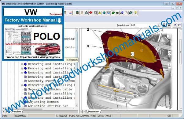 VW Volkswagen Polo Workshop Manual