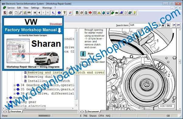 VW Volkswagen Sharan Repair Manual