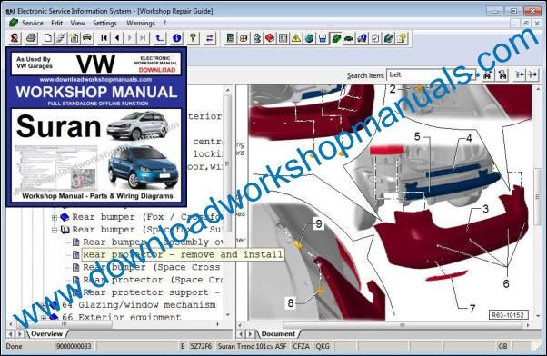 VW Volkswagen Suran Workshop Manual