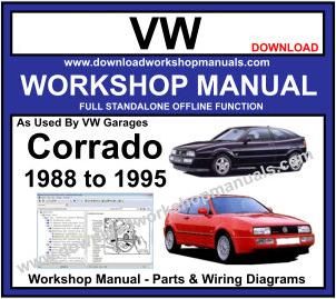Câblage Workshop Manual Service & Repair Guide pour Volkswagen Corrado 1988-1995 