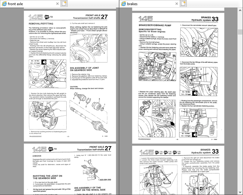 Alfa Romeo 145 Workshop Manual PDF