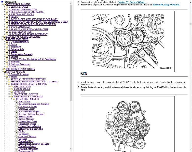 Chevrolet Nubira  workshop Manual and Wiring Diagrams Download